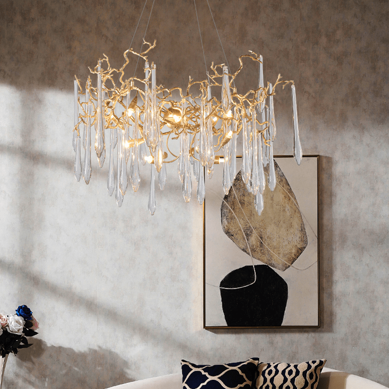Cecily Modern Crystal Branch Chandelier - Zelno Lighting