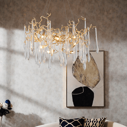 Cecily Modern Crystal Branch Chandelier - Zelno Lighting