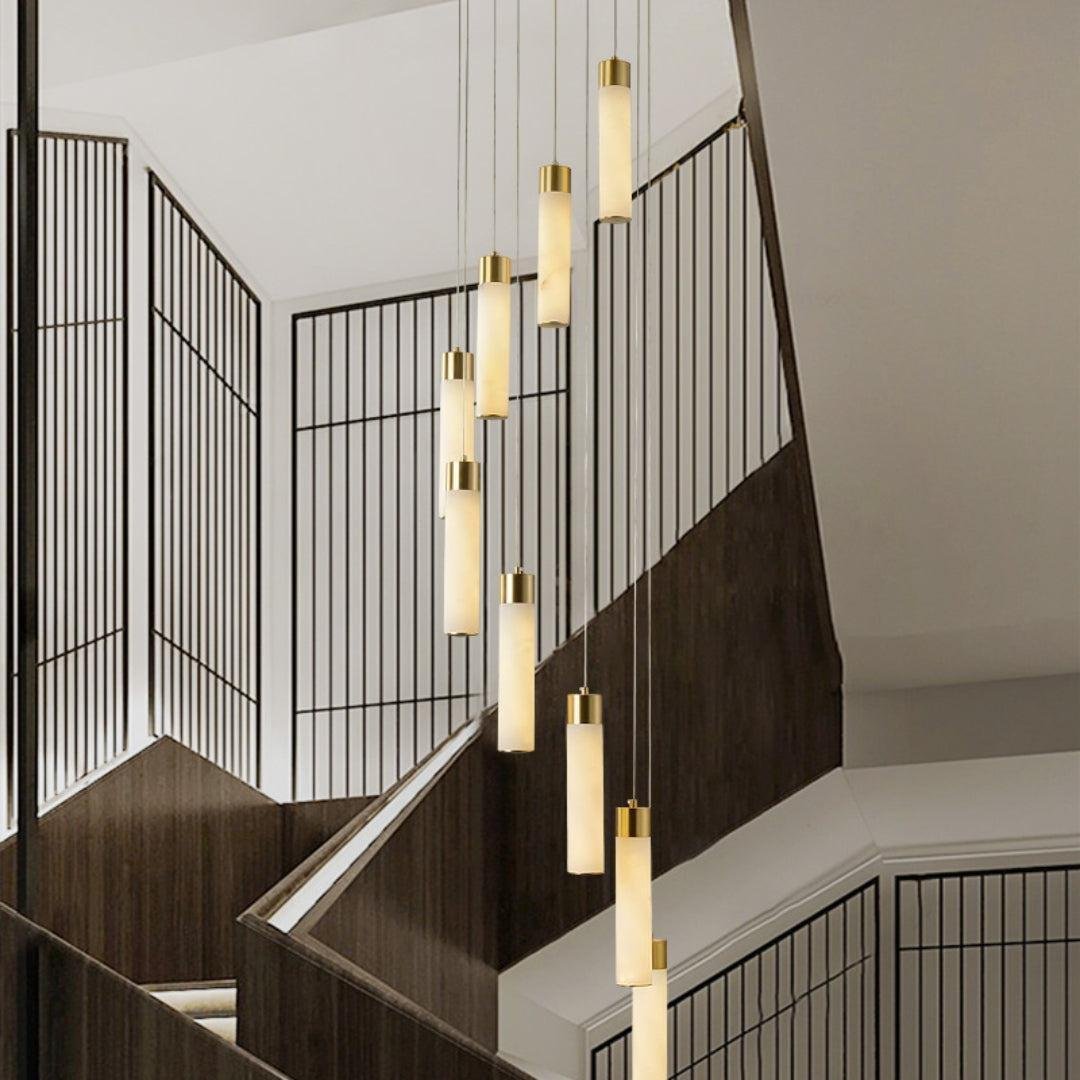 Celestial Alabaster Cascade Chandelier - Zelno Lighting