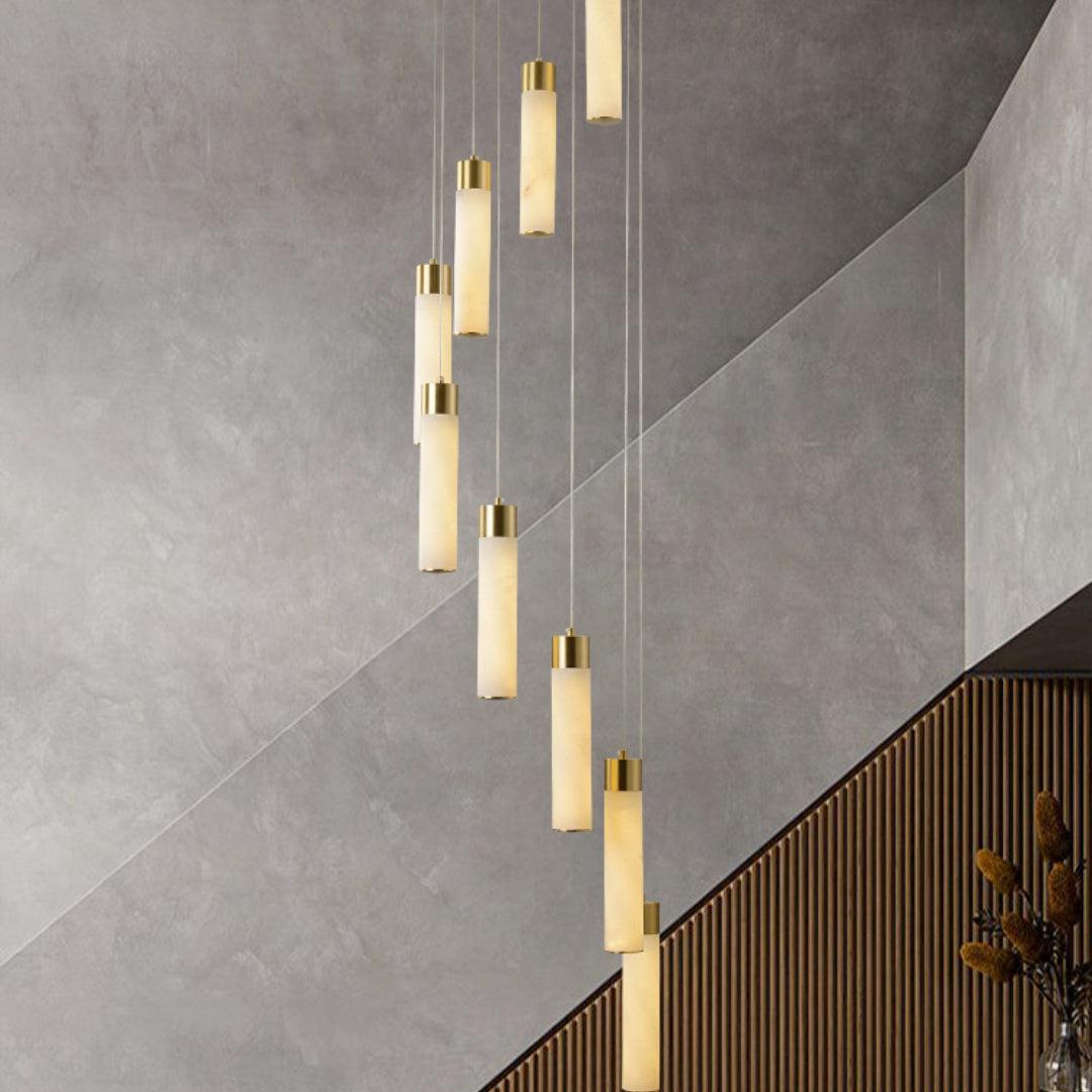 Celestial Alabaster Cascade Chandelier - Zelno Lighting