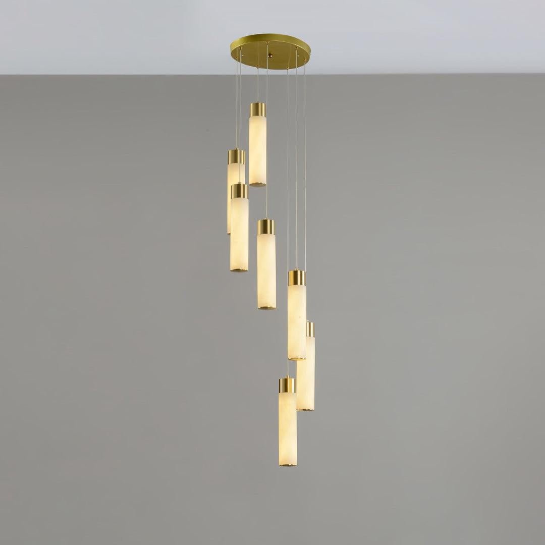 Celestial Alabaster Cascade Chandelier - Zelno Lighting