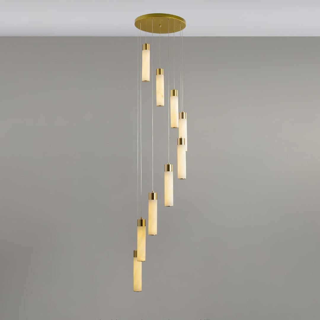 Celestial Alabaster Cascade Chandelier - Zelno Lighting