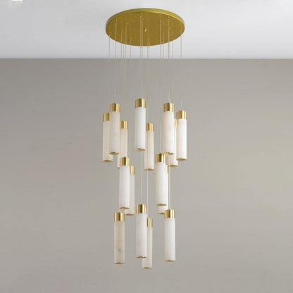 Celestial Alabaster Cascade Chandelier - Zelno Lighting