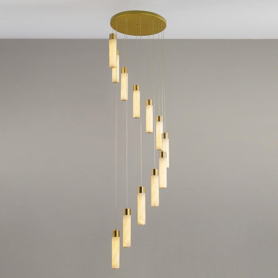 Celestial Alabaster Cascade Chandelier - Zelno Lighting