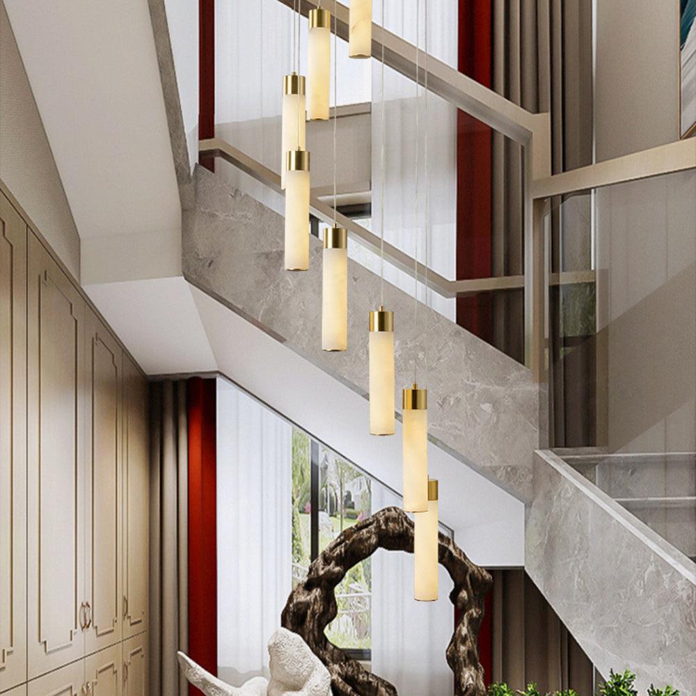 Celestial Alabaster Cascade Chandelier - Zelno Lighting