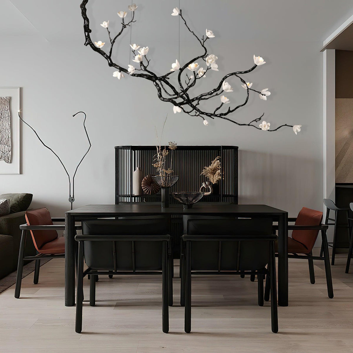 Ceramic Flower Chandelier - Zelno Lighting