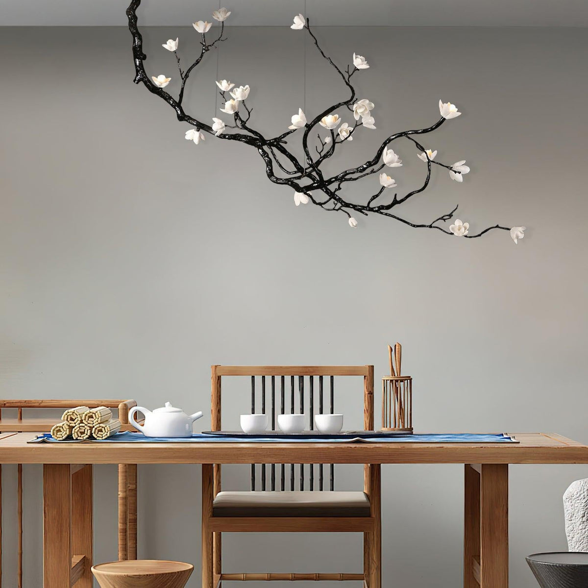 Ceramic Flower Chandelier - Zelno Lighting