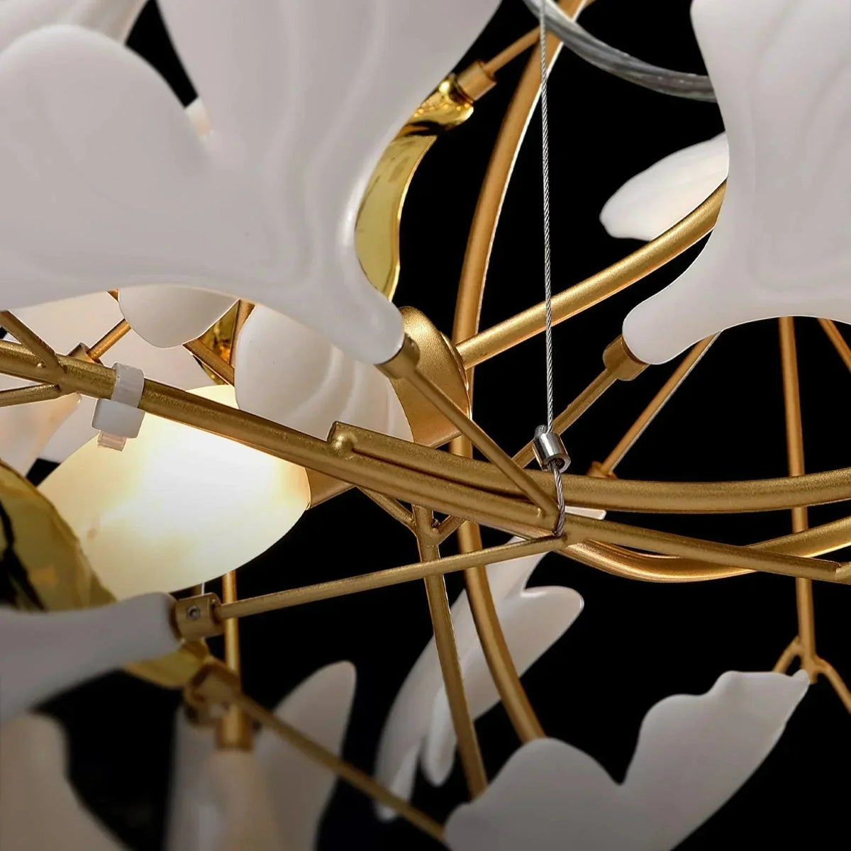 Ceramic Gingko Chandelier B - zelnolighting
