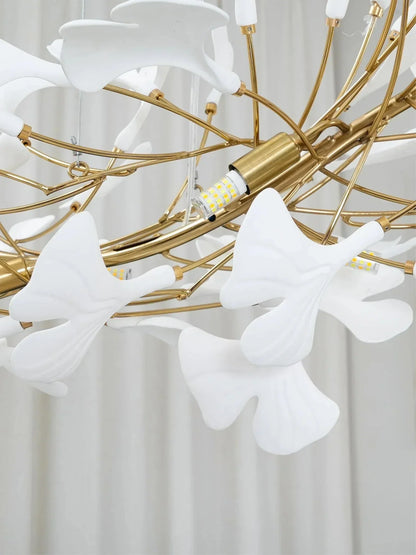 Ceramic Gingko Chandelier B - zelnolighting
