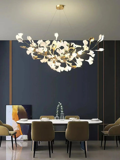 Ceramic Gingko Chandelier B - zelnolighting