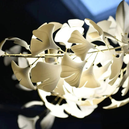 Ceramic Gingko Chandelier B - zelnolighting