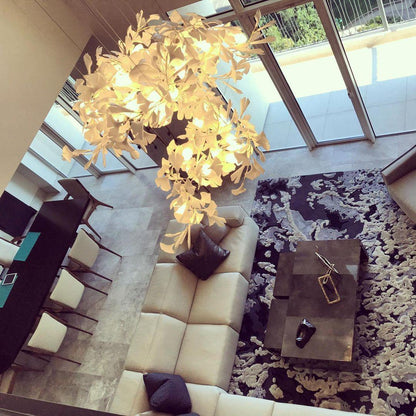 Ceramic Gingko Chandelier B - zelnolighting