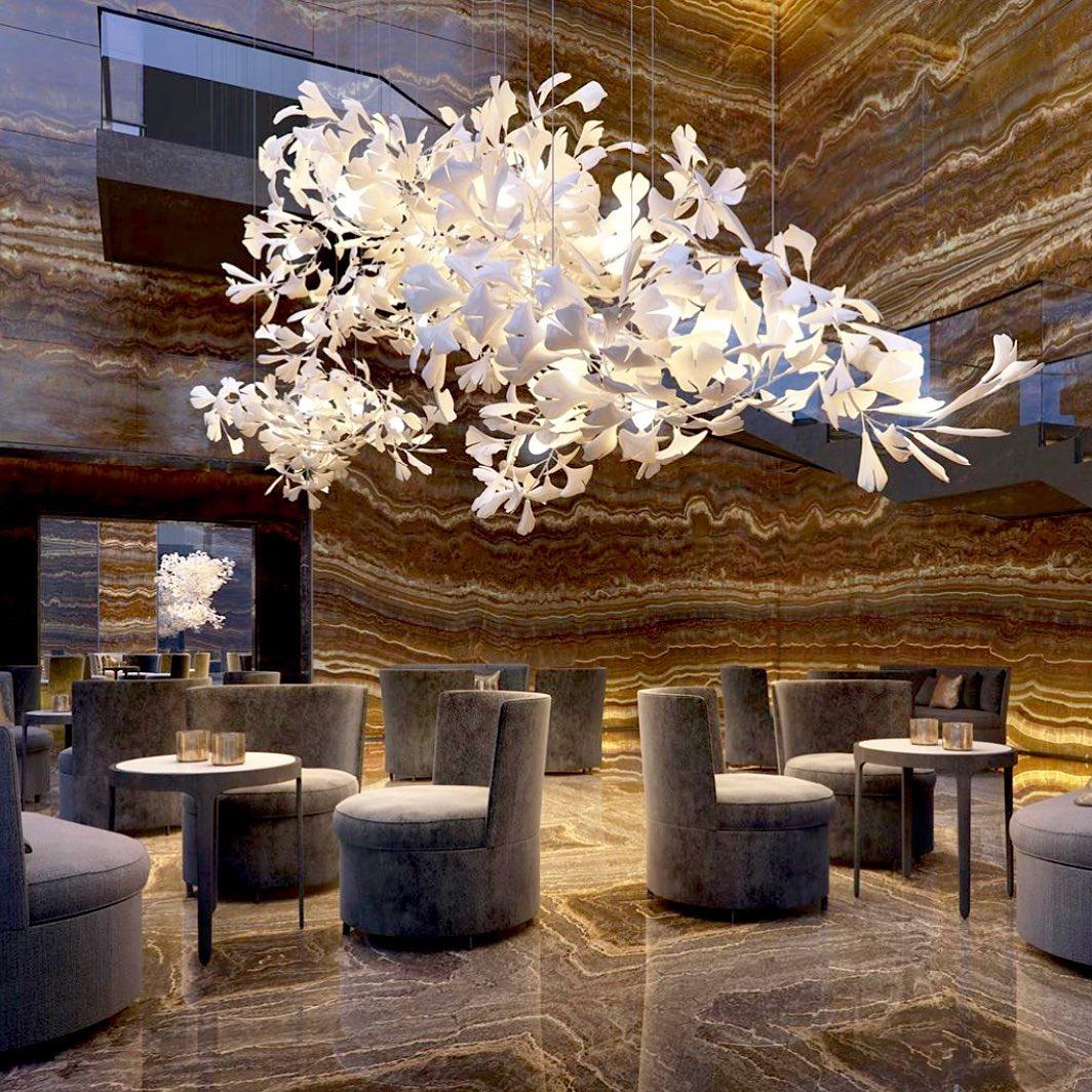 Ceramic Gingko Chandelier B - zelnolighting