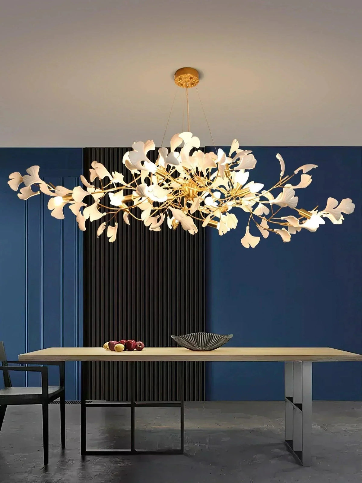 Ceramic Gingko Chandelier B - zelnolighting