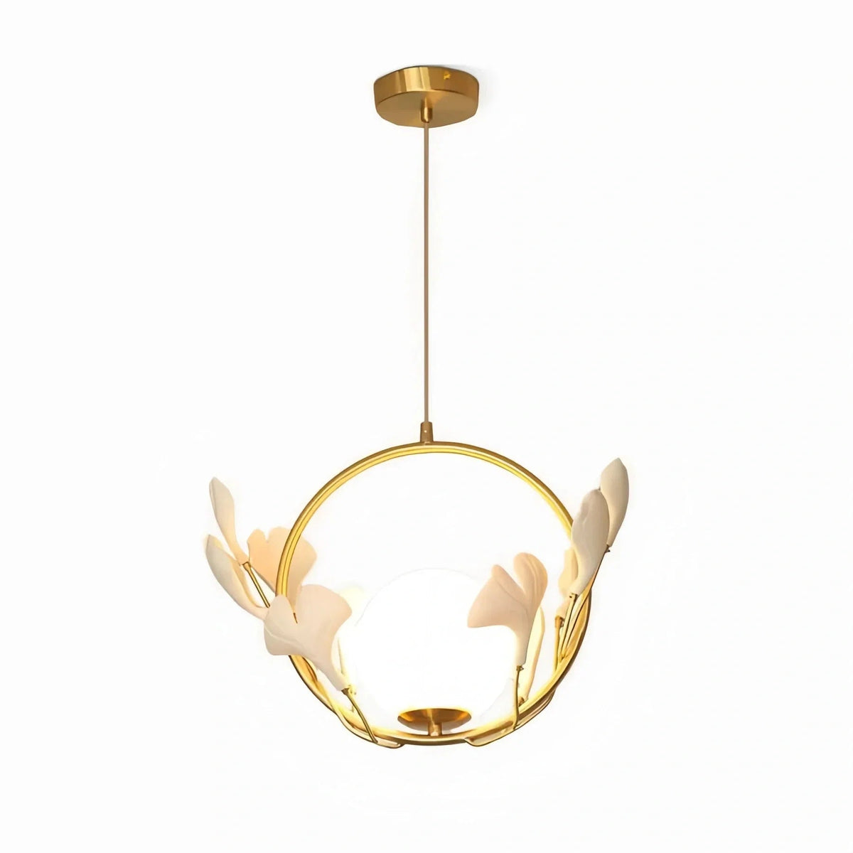 Ceramic Gingko Pendant Lamp - Zelno Lighting