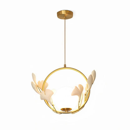 Ceramic Gingko Pendant Lamp - Zelno Lighting