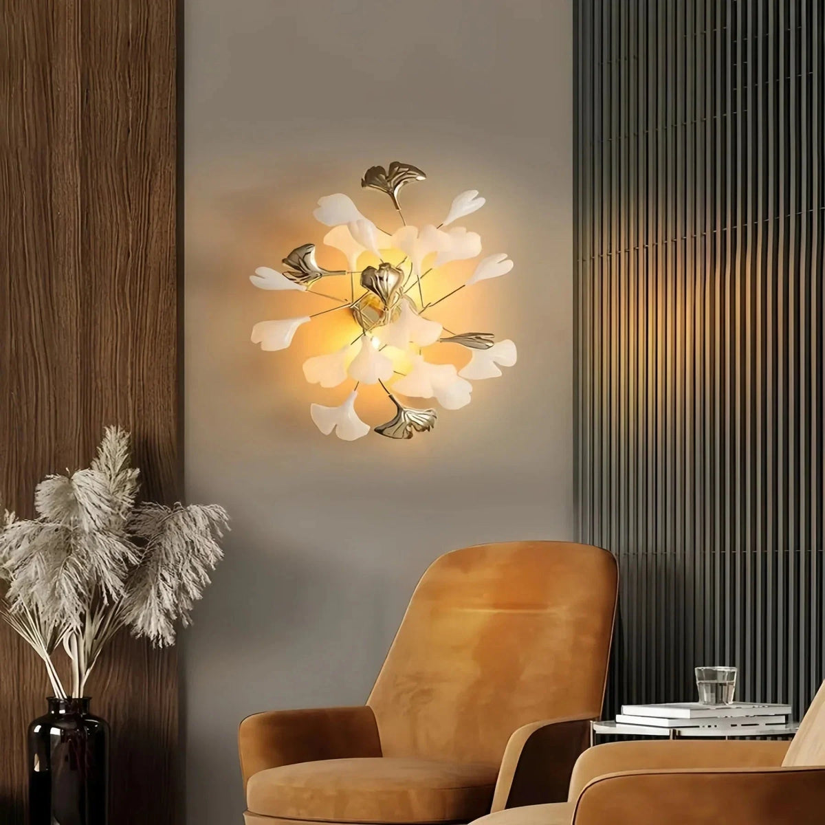 Ceramic Gingko Wall Lamp - Zelno Lighting