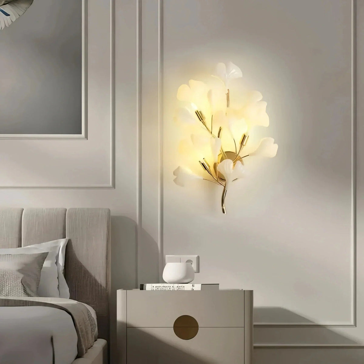 Ceramic Gingko Wall Lamp - Zelno Lighting