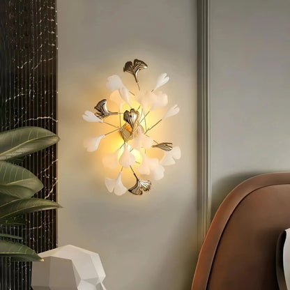 Ceramic Gingko Wall Lamp - Zelno Lighting