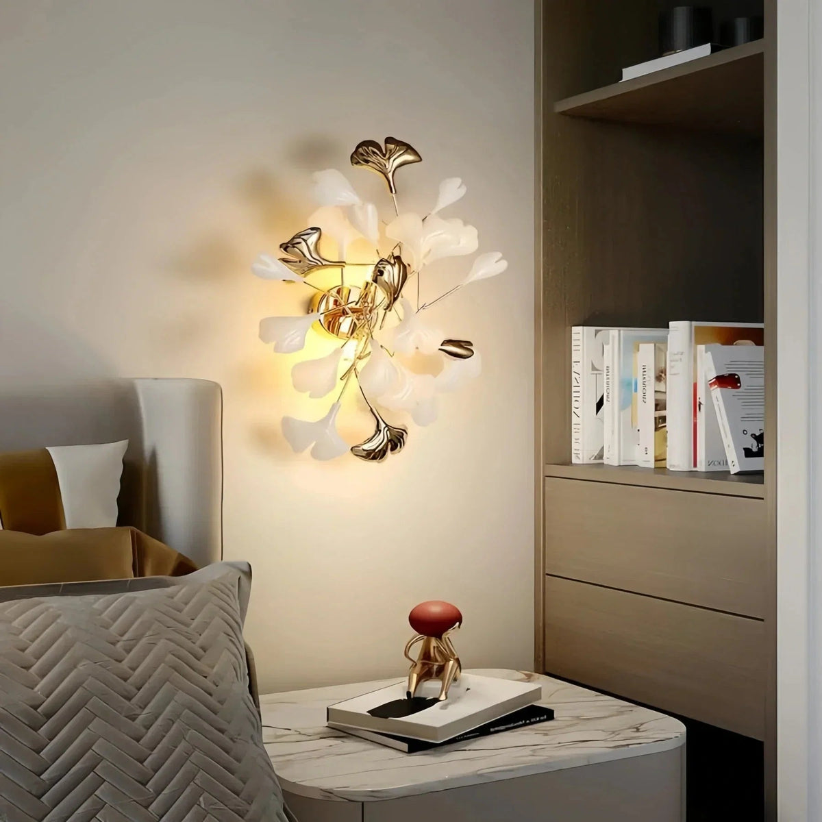 Ceramic Gingko Wall Lamp - Zelno Lighting