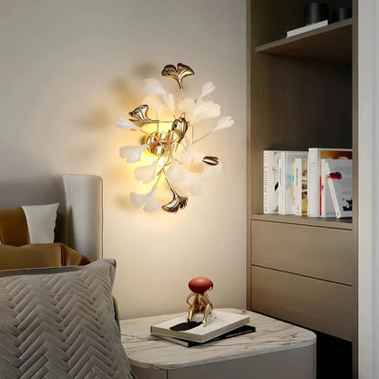 Ceramic Gingko Wall Lamp - Zelno Lighting