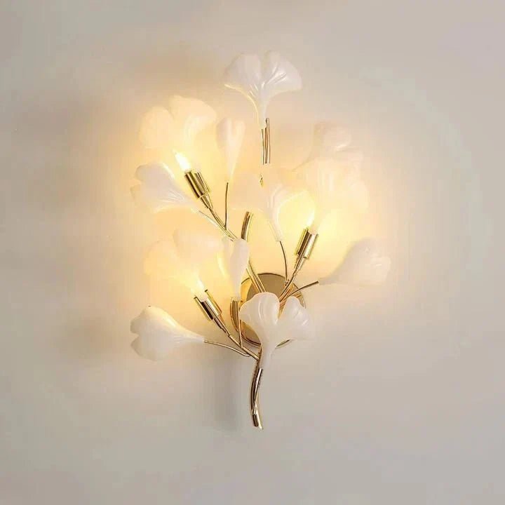 Ceramic Gingko Wall Lamp - Zelno Lighting
