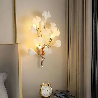 Ceramic Gingko Wall Lamp - Zelno Lighting