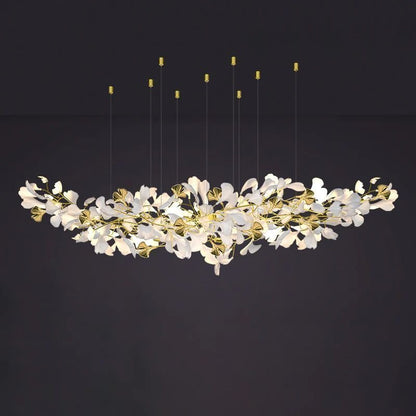 Ceramic Ginkgo Branch Chandelier Light - Zelno Lighting