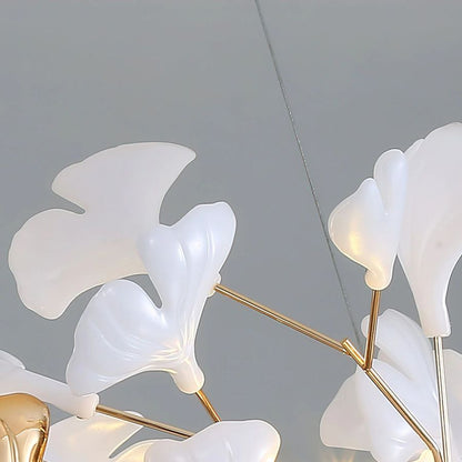Ceramic Ginkgo Cascading Chandelier - Zelno Lighting