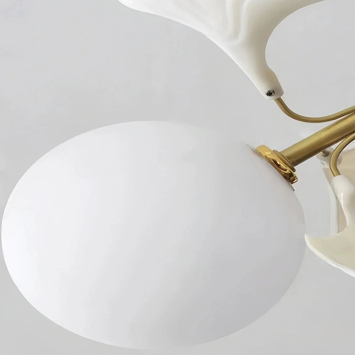 Ceramic Ginkgo Glass Ceiling Lamp - Zelno Lighting
