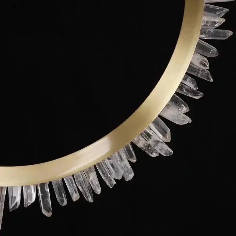 Cervine Modern Rock Crystal Ring Round Chandelier Cluster - Zelno Lighting