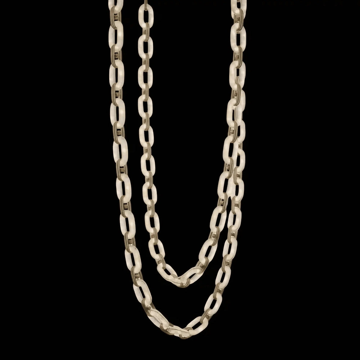 Chain Alabaster Link Chandelier - Zelno Lighting