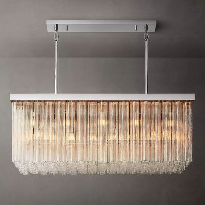 Chelo Rectangle Murano Glass Chandelier - Zelno