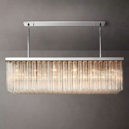 Chelo Rectangle Murano Glass Chandelier - Zelno
