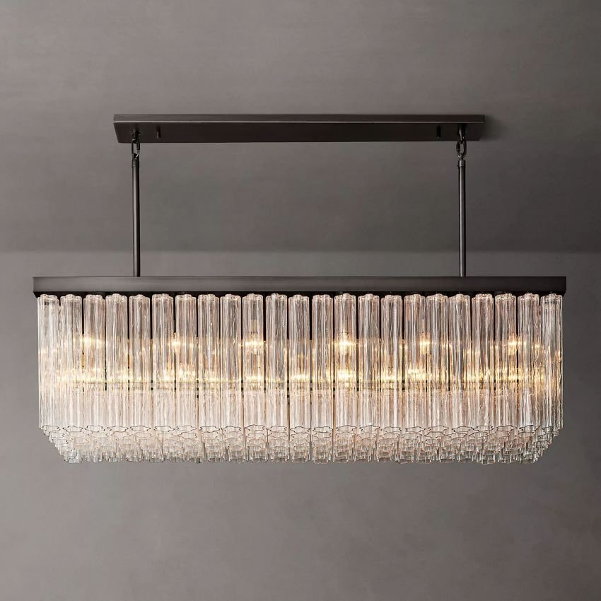 Chelo Rectangle Murano Glass Chandelier - Zelno