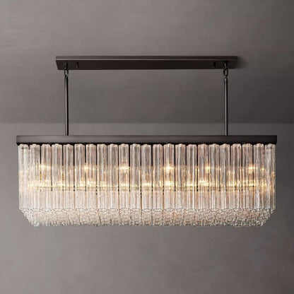 Chelo Rectangle Murano Glass Chandelier - Zelno
