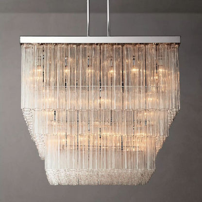 Chelo Square Murano Glass Chandelier 45" - Zelno
