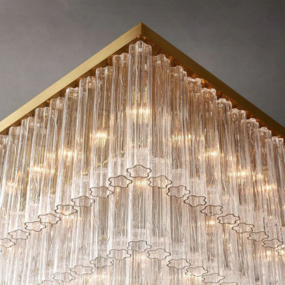 Chelo Square Murano Glass Chandelier 45" - Zelno