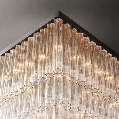Chelo Square Murano Glass Chandelier 45" - Zelno