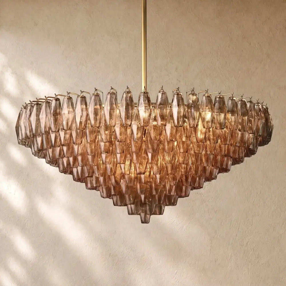 Chiaramn Glass Tiered Round Chandelier - Zelno