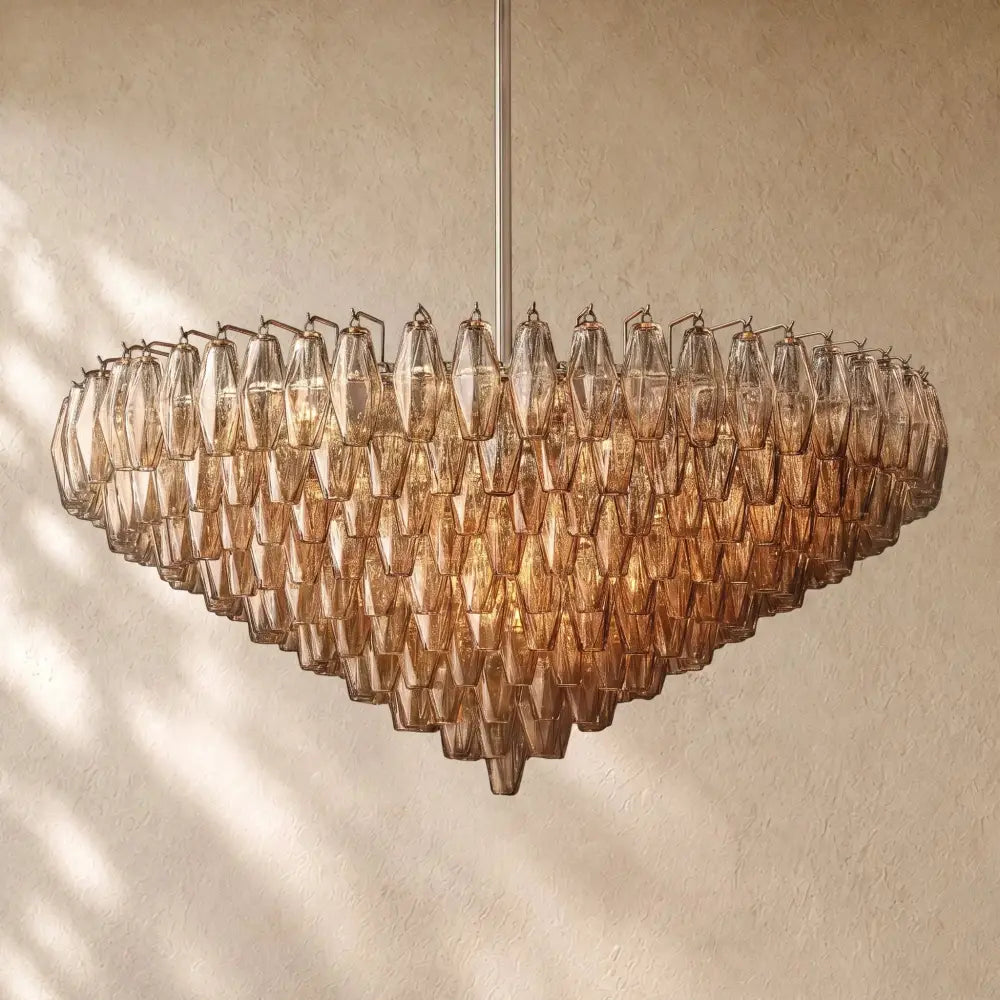 Chiaramn Glass Tiered Round Chandelier - Zelno