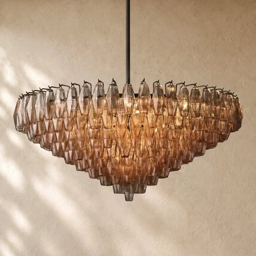 Chiaramn Glass Tiered Round Chandelier - Zelno