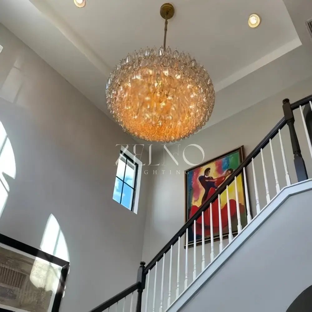 Chiaramn Glass Tiered Round Chandelier - Zelno
