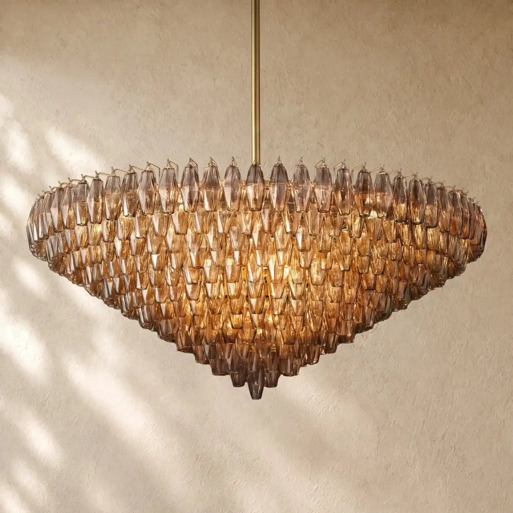 Chiaramn Glass Tiered Round Chandelier - Zelno