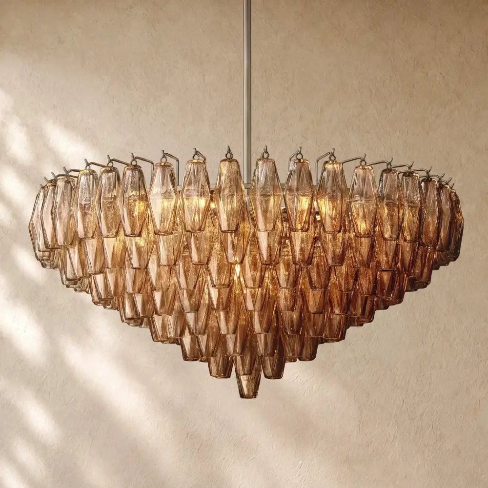 Chiaramn Glass Tiered Round Chandelier - Zelno