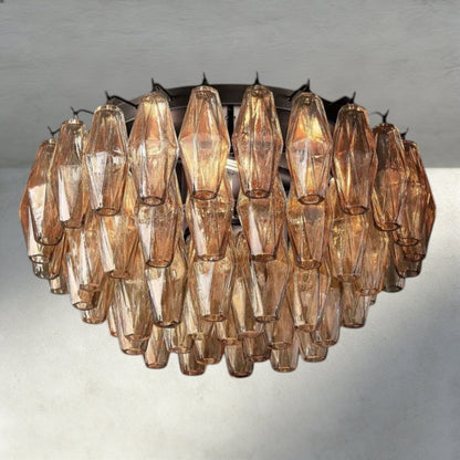 Chiaray Clear/ Smoke Glass Flushmount 17", 22" - Zelno