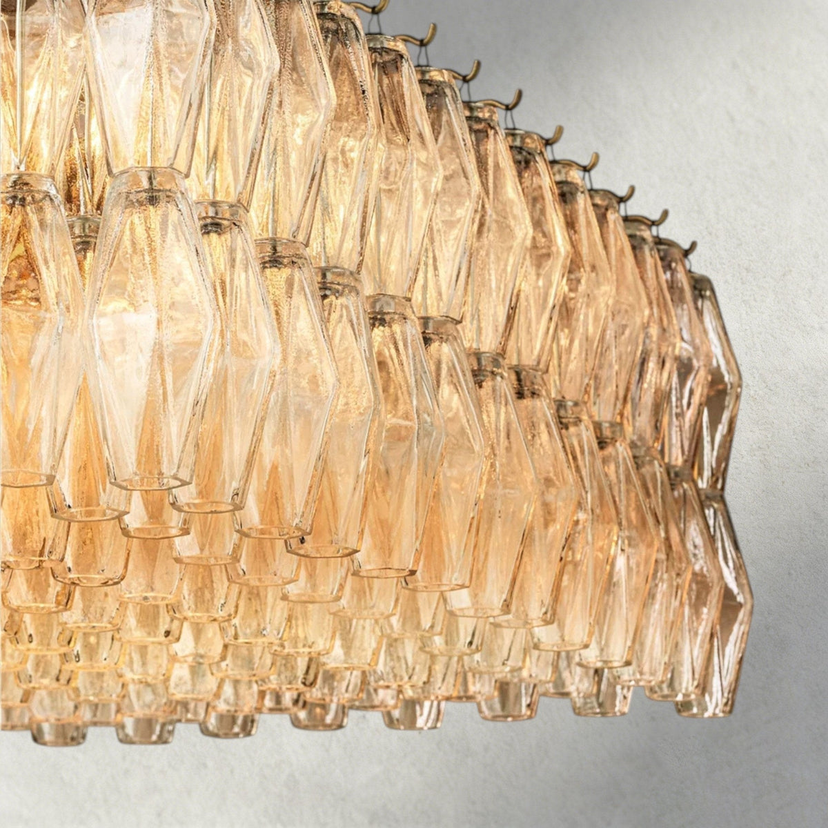 Chiaray Clear/ Smoke Glass Rectangular Chandelier 54", 74" - Zelno