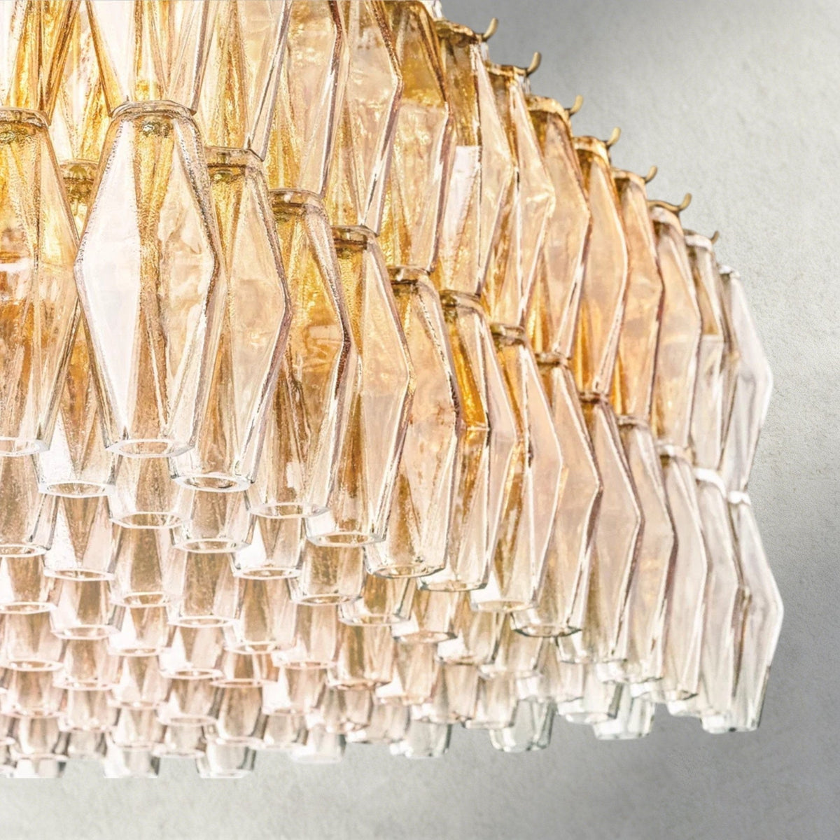 Chiaray Clear/ Smoke Glass Rectangular Chandelier 54", 74" - Zelno