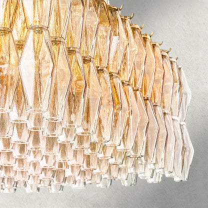 Chiaray Clear/ Smoke Glass Rectangular Chandelier 54", 74" - Zelno