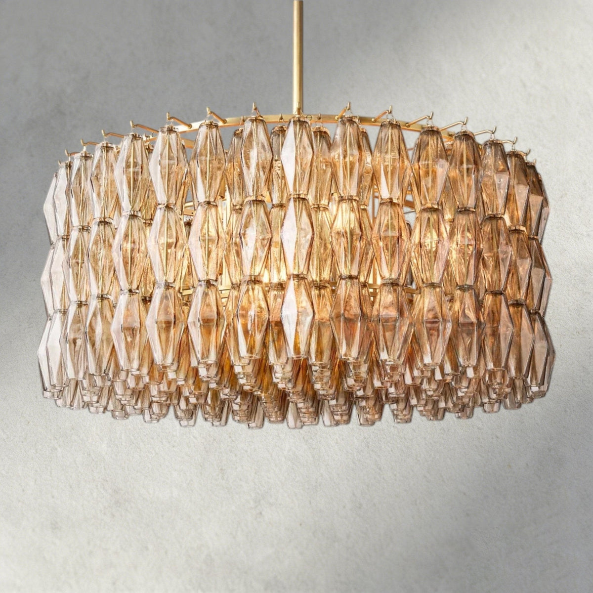 Chiaray Clear/ Smoke Glass Round Chandelier 37", 47", 62" - Zelno